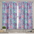 thumbnail image 2 of Ambesonne Butterfly Valance & Curtain, Springtime Geometric, 55"x45", Multicolor, 2 of 6