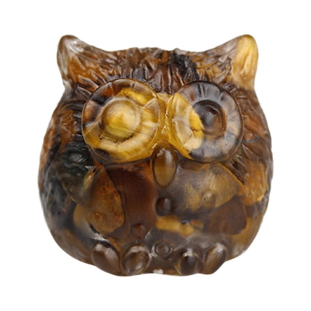 WIFKLSIIPG Gravier Naturel Colle Faite à la Main Hibou Animal Petit Ornement