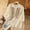 #313-Beige, variant on Women's Embroidered Short Sleeve Top Linen Style Loose Cropped Blouse with Bohemian Embroidery for Summer Gift