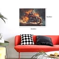 thumbnail image 5 of 16x24 inch Frameless Wall Art Santa Claus Rides A Flame Motorcycle&nbsp;Prints,Man Cave,Tavern,Living Room Wall Art Decor Canvas Prints,Classic Santa Claus Rides Motorcycle&nbsp;Decor Poster Painting, 5 of 6