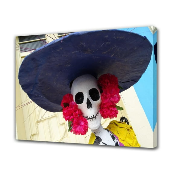 Day of The Dead Catrina Mexico Canvas Poster Bedroom Decor Sports Landscape Office Room Decor Gift,Frame-style,20x30inch(50x75cm)