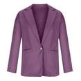 thumbnail image 5 of Meichang Blazers for Women 2023 Business Casual Lapel Collar Long Sleeve Blazers Elegant Solid Color Outerwear Dressy Office Blazer, 5 of 9