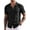 Black, variant on COOFANDY Men's Short Sleeve Knit Shirts Vintage Button Down Polo Shirt Casual Beach Tops