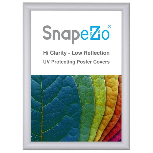 SnapeZo Aluminum Front Loading A2 Snap Poster Frame, Silver, 16.5 x 23.4"