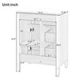 thumbnail image 6 of YIYADO Bathroom Storage Cabinet, Bathroom Vanity with Sink, Flip-Top Drawers, Drawers, Adjustable Shelves, Solid Wood and MDF, White, 6 of 6