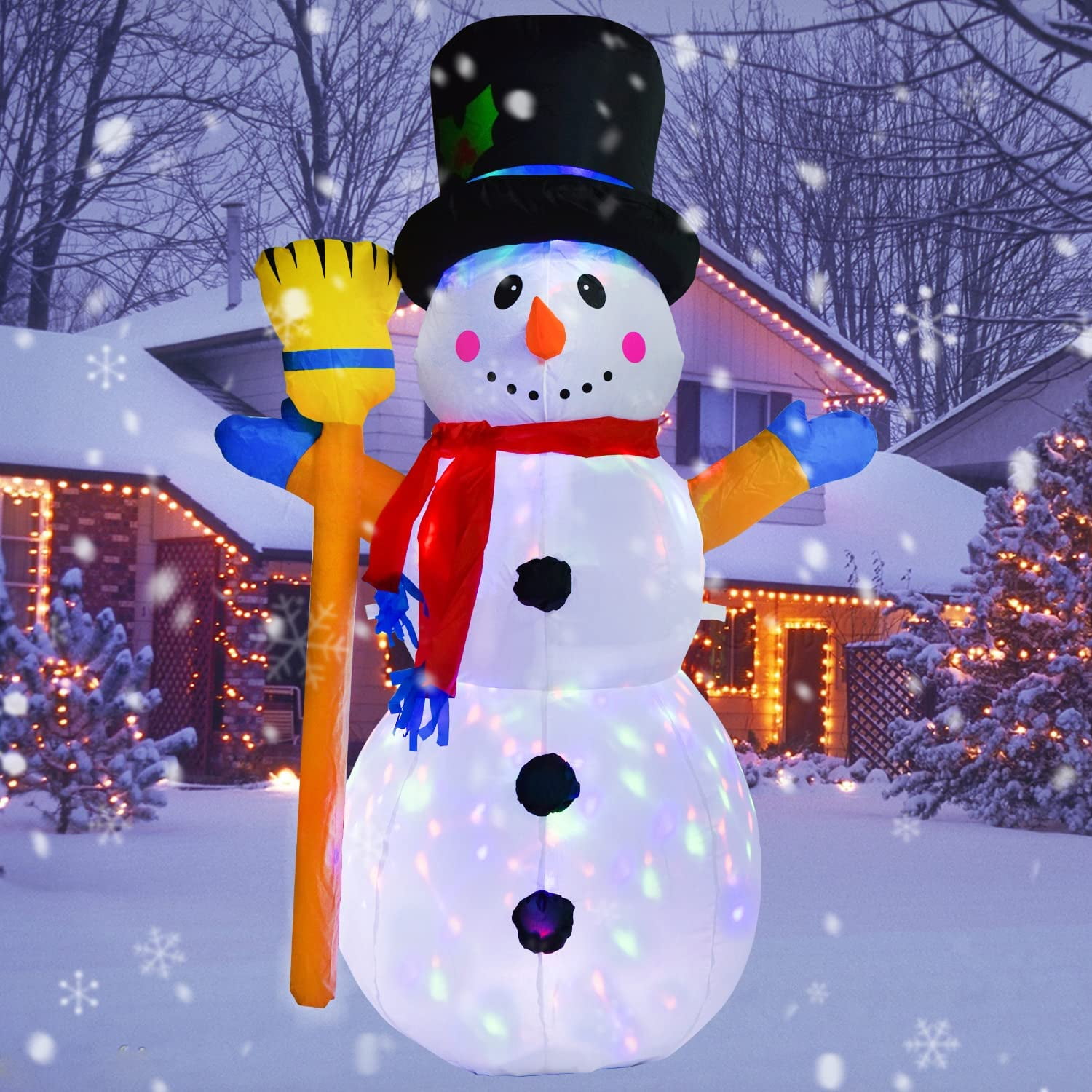 Goodwill 4.26 FT Inflatable Christmas Snowman, Rotating Led Lights Xmas