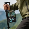 thumbnail image 4 of COEQINE Patterned Crutch Pouch, Walking Cane Bag Mandala Hummingbird Teal Forearm Crutch Storage Pouch, Two Zipper Pouch, Lightweight, Large Capacity, for Elbow Crutches, 4 of 7