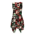 thumbnail image 5 of FUIALDOLG Womens Christmas Dress Trendy Tank Sleeveless Dresses with Pocket Christmas Theme Plaid Dresses Lady Casual Tshirt Skirt Loose Fit Cocktail Dresses,3XL, 5 of 7