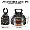 thumbnail image 5 of Pioneer Flower Floral Print Pattern Drawstring Lunch Bag Women - Drawstring Lunch Bag Insulated for Work Office - Stain-Resistant Large Lunchbags for Women with Multi-Pockets, 5 of 6