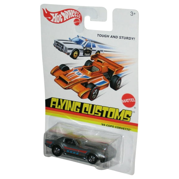 Hot Wheels Flying Customs (2012) Silver '69 Copo Corvette Toy Car