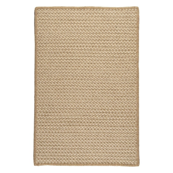 Colonial Mills HD33R Natural Wool Houndstooth Braided Rug - Tea