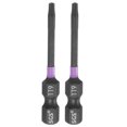 thumbnail image 1 of Uxcell 2pcs TT9 Torx Impact Screwdriver Bit 1/4" Hex Shank 2" Long Magnetic with Hole, 1 of 7