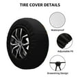 thumbnail image 4 of Gaeub Merry Christmas Elk 14-17in Tire Cover, Spare Tire Cover, for Camper Caravan, Trailer, Car, Truck, SUV, Jeep - 17 inch, 4 of 9