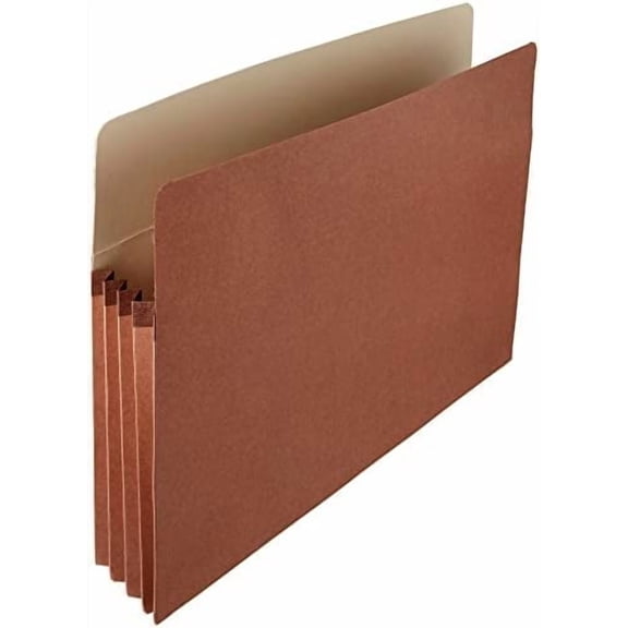 Expanding File Folder Organizer with Pockets, Letter Size, 3.5-Inch Expansion, Accordion Style, Large Capacity Document Storage, Brown, 25-Pack