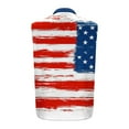 thumbnail image 5 of mens gifts! BiZtdJrK Mens Sleeveless Patriotic Shirt Button Down Collared Tank Tops American Flag 4th of July T-Shirt Blouse with Pockets Red L, 5 of 6