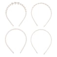 thumbnail image 2 of Pearl Hairband Faux Pearl Hairband for Women 4Pcs Charming Head Accessories, 2 of 3
