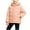 Pink, variant on Xdegoge Quilted Jacket for Girls Boys Unisex Full Zip Stand Collar Hooded Jackets Casual Loose Puffer Coat Fall Winter Warm Padded Coats with Pockets Size 3-12