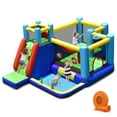 thumbnail image 1 of Gymax Inflatable Bounce House 8-in-1 Kids Inflatable Slide Bouncer (With 750W Blower), 1 of 9