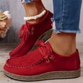 thumbnail image 4 of YOUYEDIAN Flat Shoes for Women Spring Fall Dressy Loafers Slip on Non Slip Casual Walking Shoes Office Closed Toe Orthopedic Shoes (Red), 4 of 7