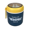 thumbnail image 2 of TAZON TERMO PORTATIL CON CUBIERTO de Acero inoxidable, silicón grado alimenticio, libre de BPA, ideal para usar en el micro ondas, incluye cuchara armable y válvula de temperatura., 2 of 4