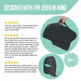 thumbnail image 2 of Cushy Tushy Premium Foldable Travel Seat Cushion, 18" x 14", Black Solid Print, for Relief of Lower Back, Sciatic, Butt and Tailbone Pain, 1 Count, 2 of 7