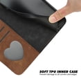 thumbnail image 6 of Leather For Apple iPhone 14 Pro Max Case, Flip Wallet Leather Case With Card Holder Magnetic Closure Shockproof Kickstand Protective Phone Cases Cover With Hand Strap,Brown,For iPhone 14 Pro Max, 6 of 8