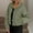 Army Green, variant on Women's Trendy Oversize Jacket Solid Color Lapel Long Sleeve Casual Outwear for Fall Winter
