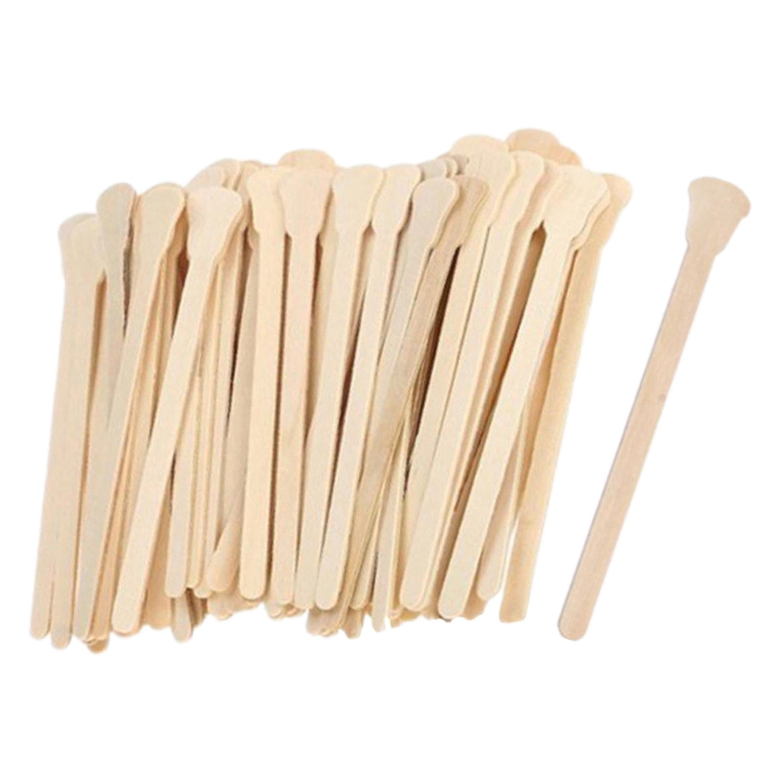 Stgfyxgs 5x100x Wooden Stick Disposable for Home Eyebrow