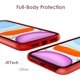 thumbnail image 3 of Funda de silicona para iPhone 11 (2019) de 6,1 pulgadas, funda protectora de cuerpo completo con tacto suave y sedoso, funda a prueba de golpes con forro de microfibra (rojo), 3 of 5