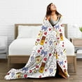 thumbnail image 5 of Super Soft Anti-Pilling Flannel Bed Blankets, Chocolate & Diamond Print Cozy Fluffy Warm All Seasons Throw Blanket for Sofa Bedding, 40"x30", 5 of 8