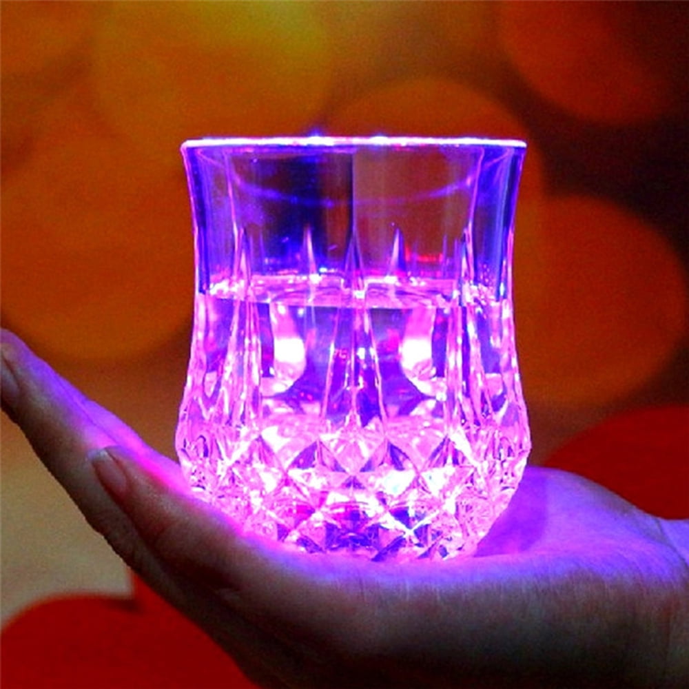 Hallowmas Party Colorful Flashing LED Bar Glasses Funny,iClover [3 PCS] Water Activated Light Up