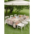 thumbnail image 5 of 54x80 Inch Outdoor Tablecloth with Umbrella Hole Zipper Rectangle Easter Rabbits Rectangular Tablecloths Outside Waterproof Spring Flowers Butterfly Bunny Plants Beige Patio Table Cover for Picnic, 5 of 8