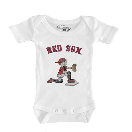 Boston Red Sox Tiny Turnip Infant Caleb the Catcher Bodysuit - White