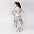 thumbnail image 5 of Kiijoy Little Girls Sequin Glitter Zip Up Jacket Pants Suit Party Dance Outfits, Sizes 6-7, 5 of 7