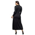 thumbnail image 3 of V Neck Collared Belted Wrap Maxi Dress, 3 of 8