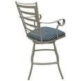 thumbnail image 2 of Outdoor Counter 26" Bar Stool - Jenna - Blue Fabric - Beige Frame, 2 of 2