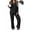 Black, variant on UVN Fall Pajama Set for Women Embroidered Floral Button Up Tops with Drawstring Pocket Pants Ladies Casual Lounge Set