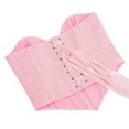 thumbnail image 5 of Luxalzxs Womens Sexy Strapless Bustier Crop Tops Back Lace-Up Sequins Boned Going Out Party Y2K Pink Corset Top, 5 of 5