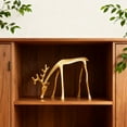 thumbnail image 4 of FastXmas Christmas Reindeer Statue Ornaments,Plastic Stand Reindeer Tabletop Decoration,European-Style Imitation Reindeer Statue for Christmas,Office,Bookshelf TV Stand,Living Room Decor(7.8" Gold), 4 of 7