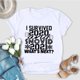 thumbnail image 2 of Gibobby Playera Corte clásico para Mujer Top con letras Blusa con cuello en O para mujer Blusa corta con estampado manga a la moda para mujer(Blanco,XL), 2 of 3