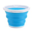 thumbnail image 1 of Cubo plegable de silicona, cubo plegable portátil, lavabo de pesca telescópico, 3L, azul, 1 of 4