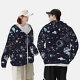 thumbnail image 4 of Kdxio Galaxy2 Print Women Men Sun Protection UPF 50+ Jackets Zip Up Long Sleeve Hoodie Hiking Lightweight with Pockets, 4 of 7