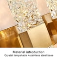 thumbnail image 6 of 4000K LED Crystal Wall Sconces 3-Light Gold Vanity Lights 30W Modern Brushed Hardwired Lighting Fixtures for Bathroom Bedroom Living Room, 6 of 10