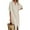 Khaki, variant on 2025 Fashion Women's Long Button Down Shirt Dress Loose V-neck Cotton Linen Solid Color Dress Summer Vacation Beach Sundress