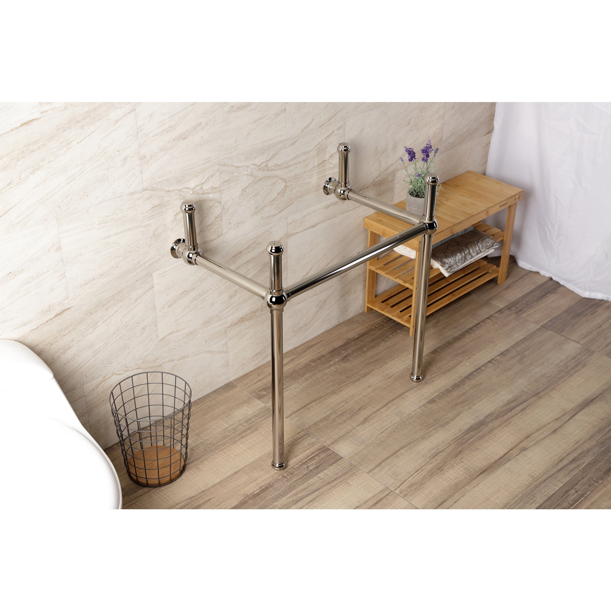 Kingston VBH281833PN Brass Wall Mount Console Sink Legs, Polished Nickel