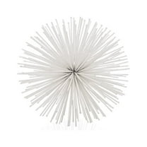 HomeRoots 480039 6 in. Metal Spiky Sphere, White