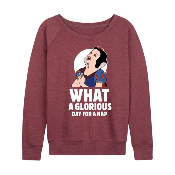 Disney Princess - Snow White Nap - Women's Lightweight French Terry Long Sleeve Shirt