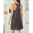 thumbnail image 2 of Ekouaer Nightgowns for Women Cotton Night Gown Tank Sleeveless Sleepshirt Racerback Nightdress Chemise Sleepwear, 2 of 6