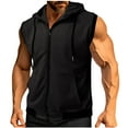 thumbnail image 2 of Miqool Sleeveless Hoodies for Men Zip Up Workout Hoodie Gym Athletic Tank Tops Lightweight Hooded Sweatshirt, 2 of 5
