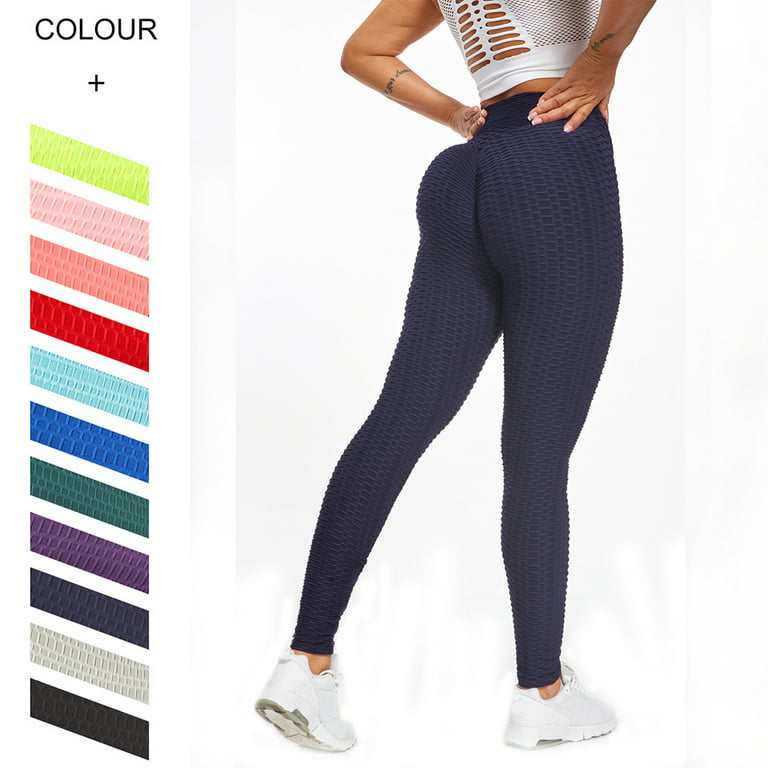 PUYA Yoga Pants with Pockets for Women High Waist Tummy Control Slimming Booty  Leggings Workout Running Butt Lift Tights 
